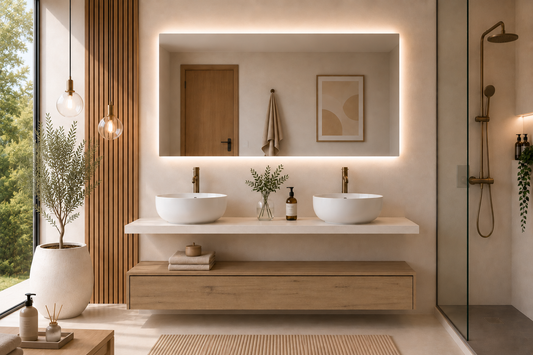 Mueble de baño suspendido Cerdeña con encimera y lavabo