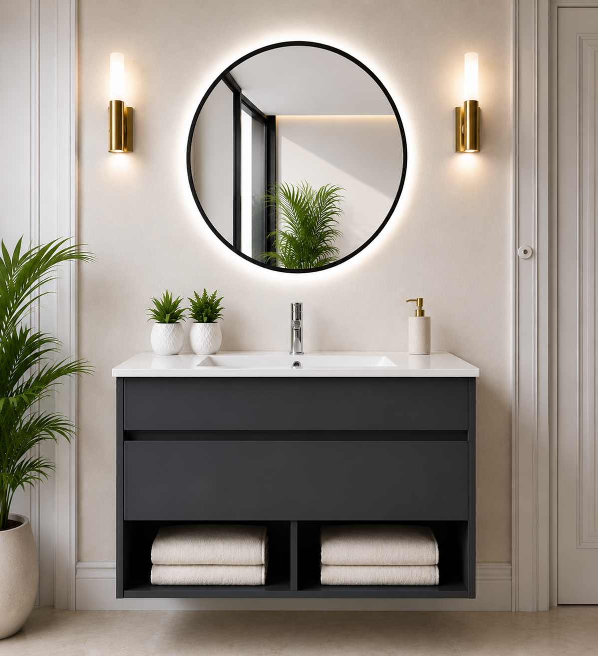 NEBARI Wall-mounted Bathroom Vanity with Drawer and Ultra-slim Basin