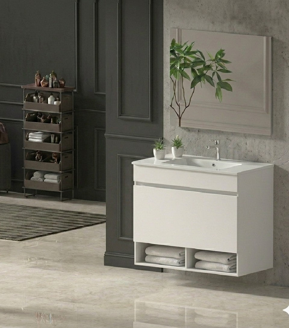 NEBARI Wall-mounted Bathroom Vanity with Drawer and Ultra-slim Basin
