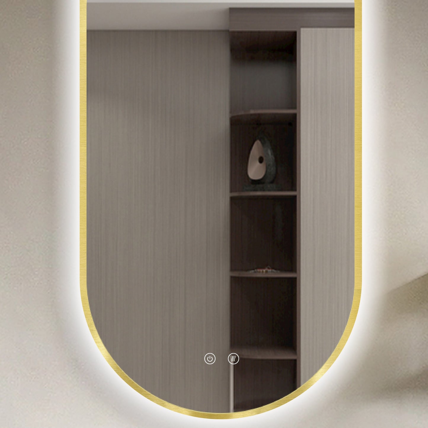 Selene Gold & Black LED Mirror